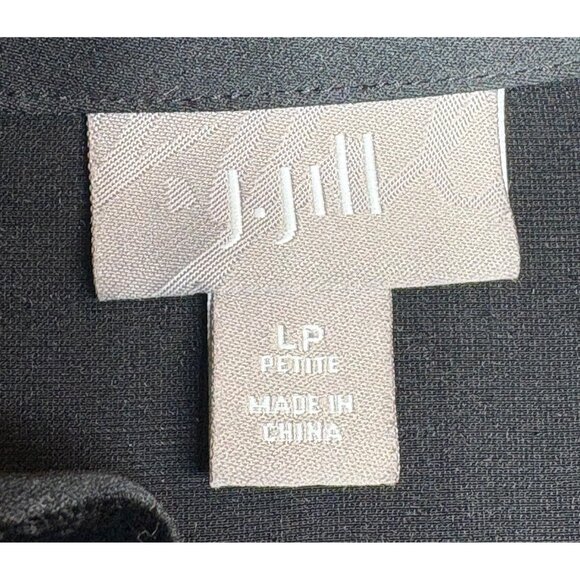 J. Jill Women’s Black Velvet Blouse LP Petite – Quiet Luxury Minimalist Holiday - Picture 3 of 9